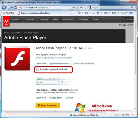 adobe flash player download for windows 7