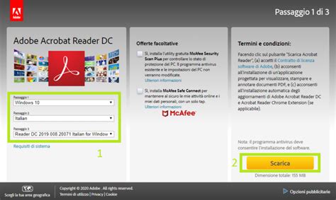 adobe reader file installazione