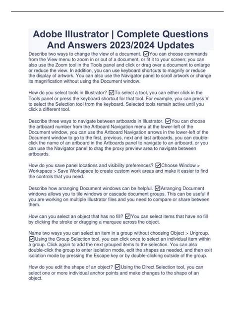 Read Adobe Illustrator Questions And Answers Pdf 