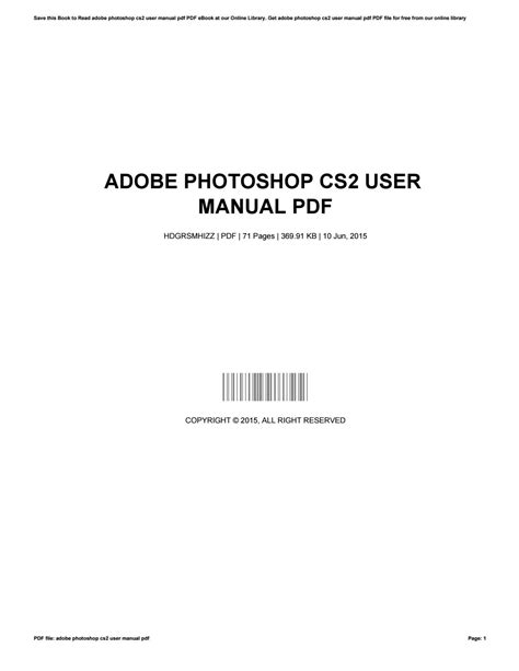 Read Adobe Photoshop Cs2 User Guide Book 