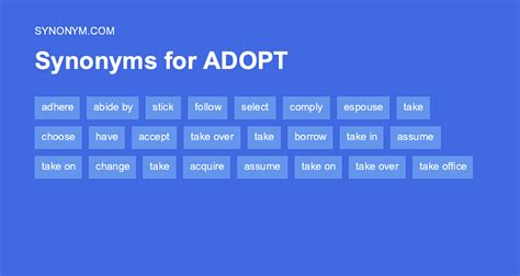 Adopt Synonym