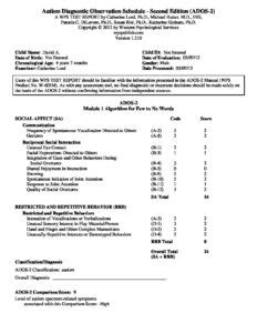 ados 2 sample report