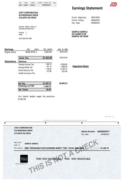 Download Adp Paystub Template 