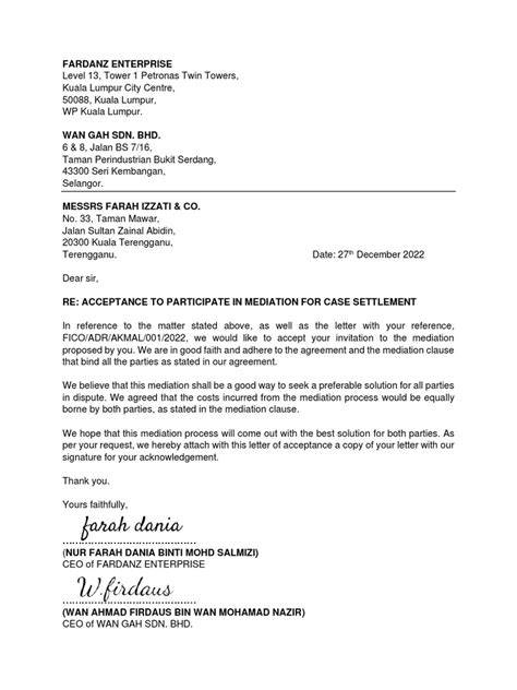 adr letter nhia