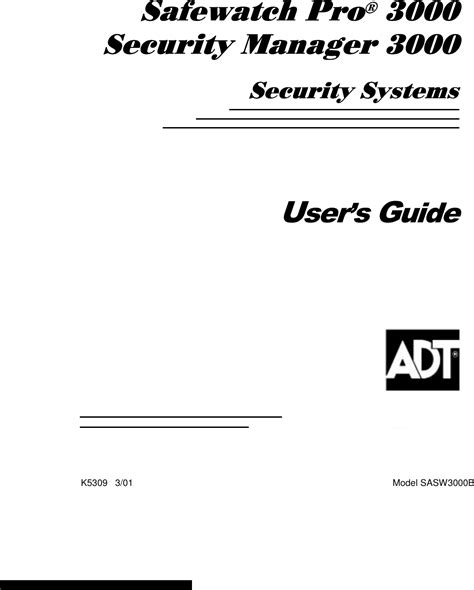 Download Adt Security Manager 3000 User Guide 