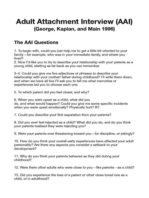 Adult Attachment Interview