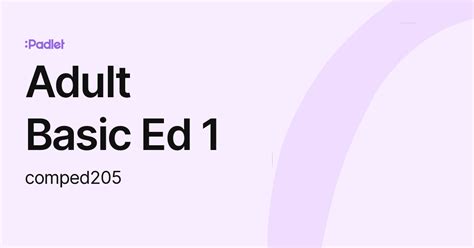 Adult Basic Ed