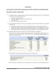 Advanced Accounting Solutions Chapter 3