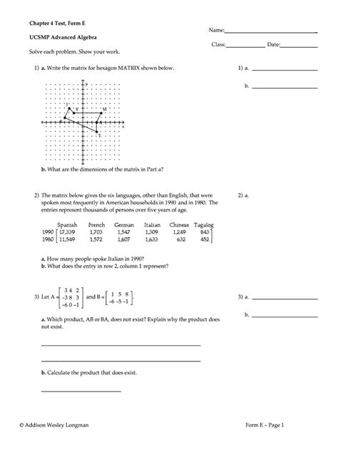 Advanced Algebra Ucsmp Answer Key