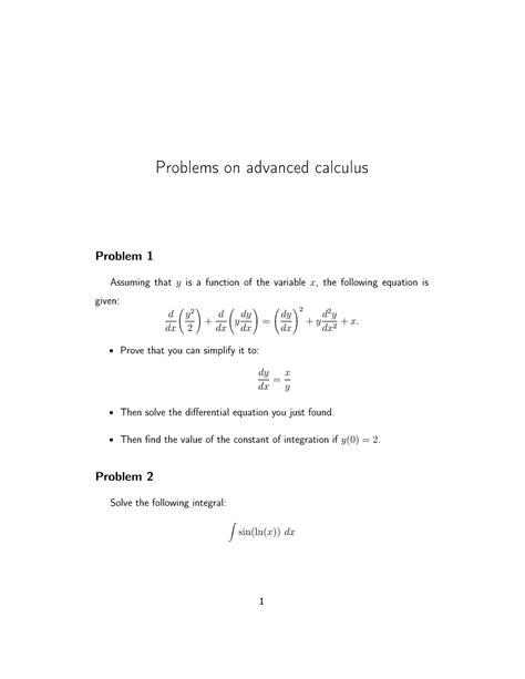 Advanced Calculus Theory Problems Defomd