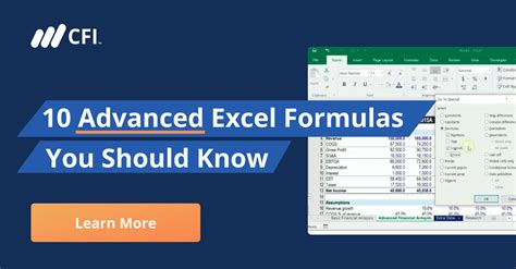 Advanced Excel Functions And Formulas