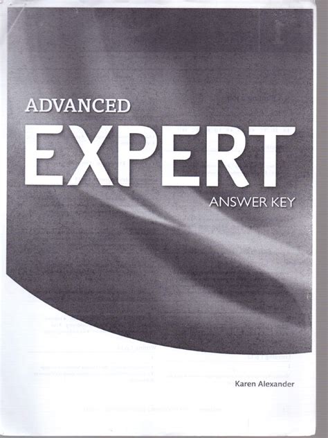 Advanced Expert Answer Key