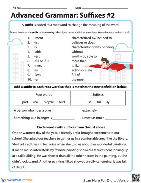 Advanced Grammar Suffixes 2 Worksheets 99worksheets Suffixes Worksheet 5th Grade - Suffixes Worksheet 5th Grade