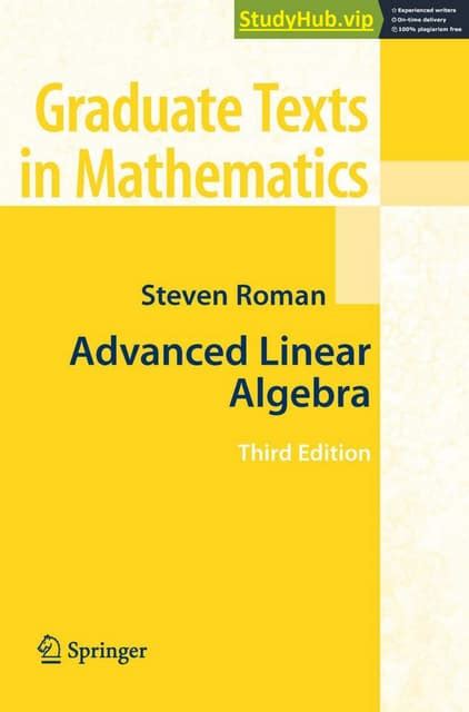 advanced linear algebra roman solutions
