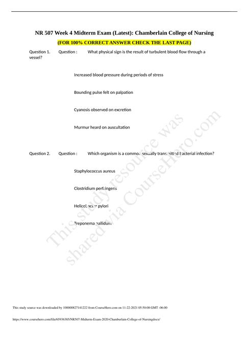 Advanced Pathophysiology Study Guides