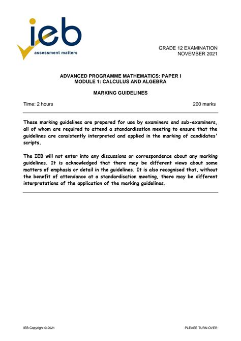 Advanced Programme Mathematics Past Papers Grade 11