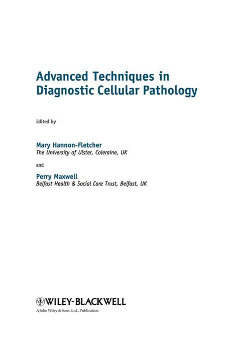 Advanced Techniques In Diagnostic Cellular Pathology 1st Edition