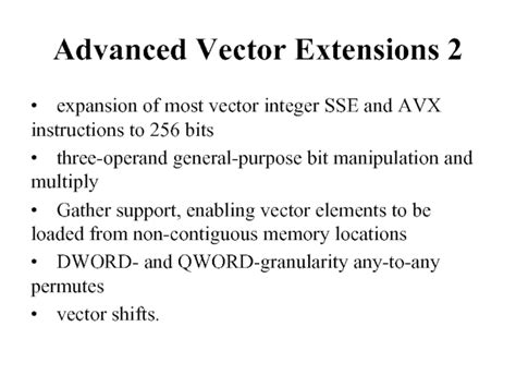 Advanced Vector Extensions