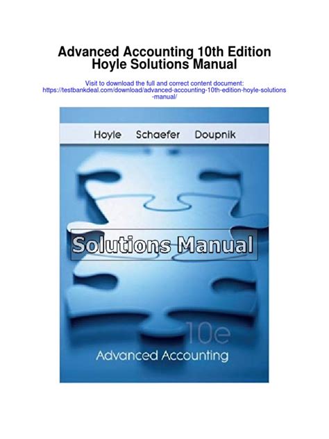 Read Online Advanced Accounting 10E Solutions Manual Hoyle 