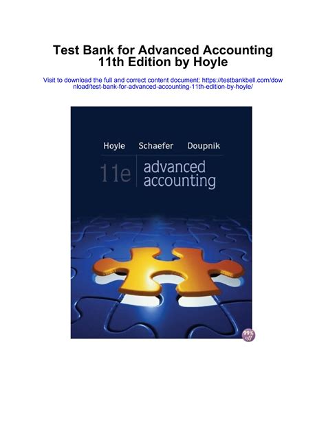 Read Advanced Accounting 11Th Edition Hoyle Test Bank 