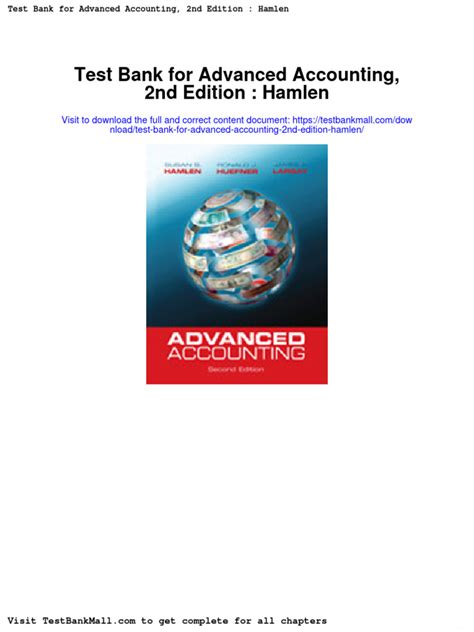 Read Online Advanced Accounting 2Nd Edition Hamlen Test Bank 