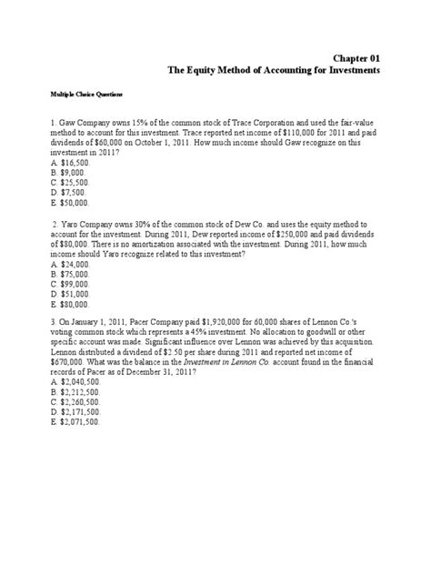 Download Advanced Accounting Chapter 1 Solutions 