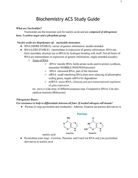 Download Advanced Biochemistry Acs Exam Study Guide 