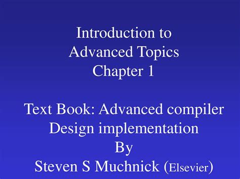 Read Advanced Compiler Design And Implementation 