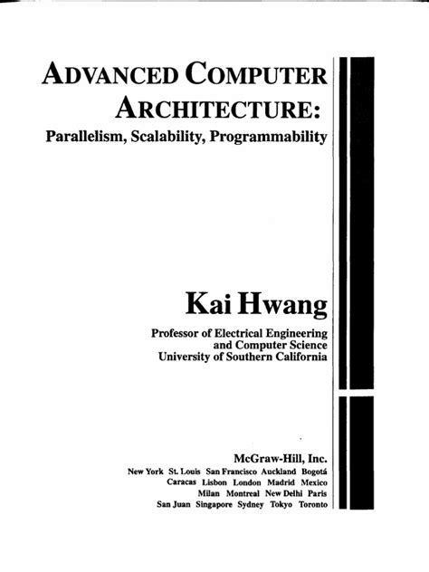 Read Advanced Computer Architecture Kai Hwang Solution Manual Pdf Free Download 