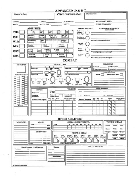 Read Online Advanced Dungeons And Dragons 1St Edition Character Generator 
