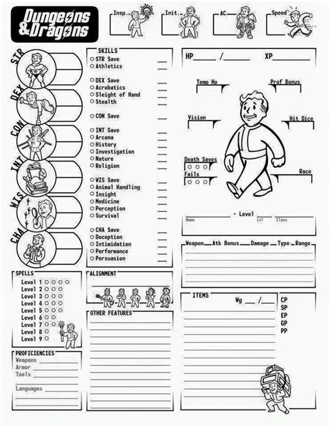 Download Advanced Dungeons And Dragons 1St Edition Character Sheet 