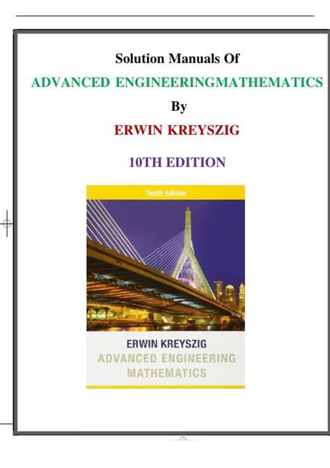 Read Advanced Engineering Mathematics Solution Manual 10Th Edition 