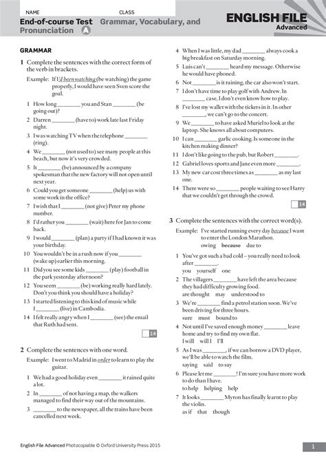 Read Online Advanced English Grammar Test With Answers Pdf Soup 