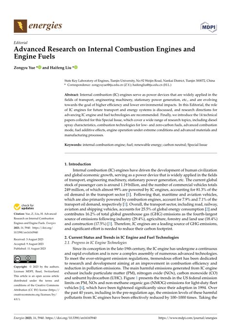 Read Online Advanced Internal Combustion Engine Research 