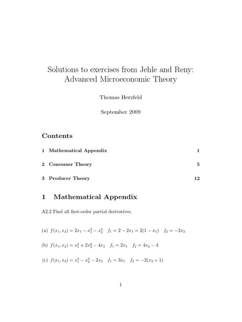 Read Online Advanced Microeconomic Theory Jehle Solution 