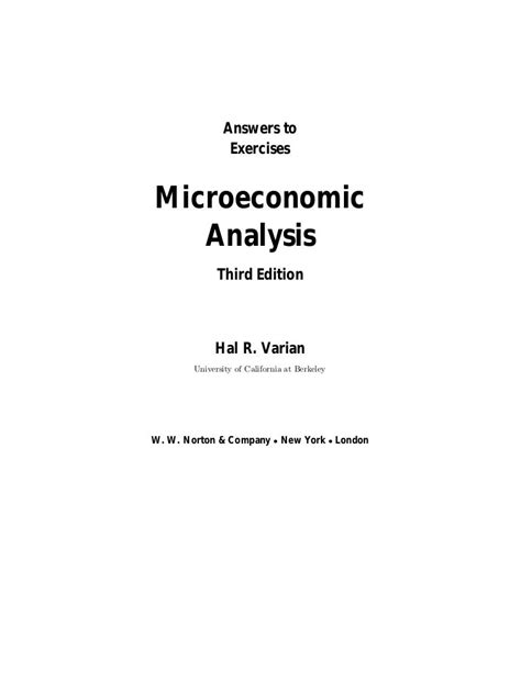 Download Advanced Microeconomics Varian Solution 