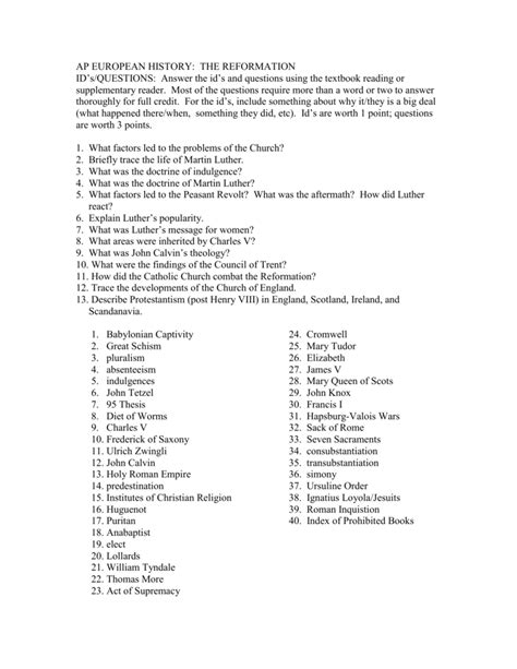 Full Download Advanced Placement European History Handout Answers 