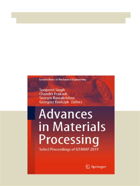 Advances In Materials And Processing Technologies Xv Selected Peer Reviewed Papers From The 15th International Conference On Advances In Materials September 23 2 Materials Science Forum