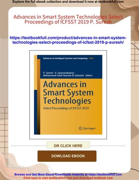 Advances In Smart System Technologies Select Proceedings Of Icfsst