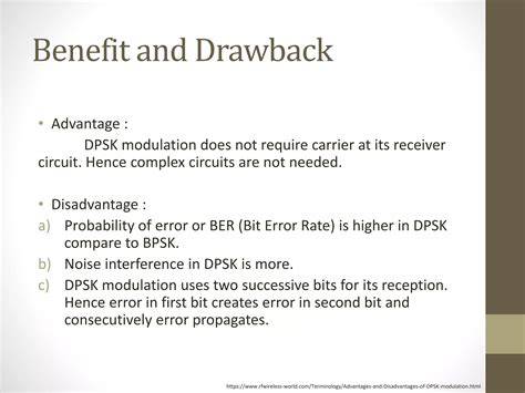 advantages and disadvantages of dpsk