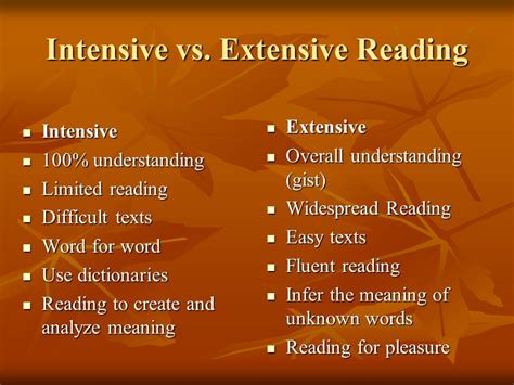 advantages of intensive reading pdf
