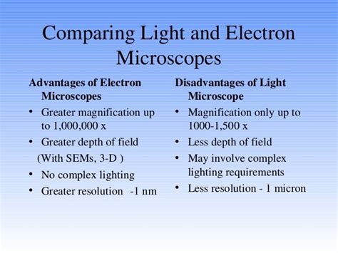 Advantages Of Light Microscope