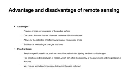 Advantages Of Remote Sensing