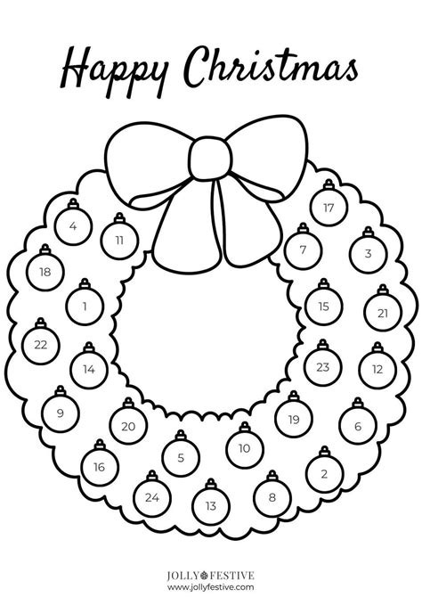 advent calendar to colour