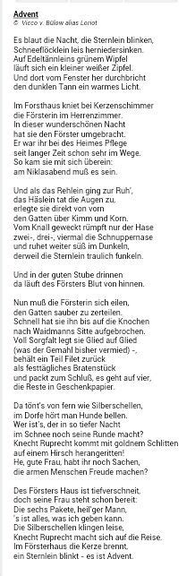 Advent Loriot Text