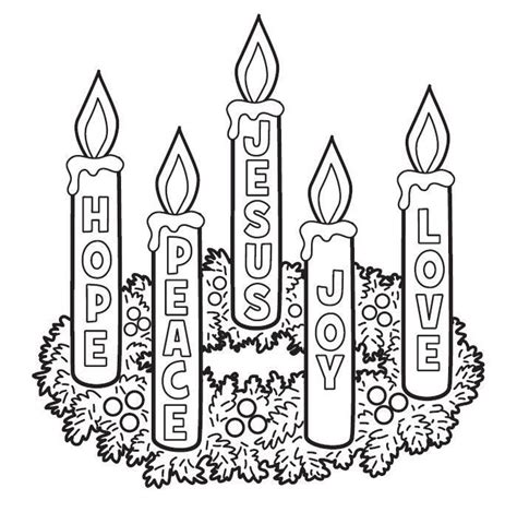 Advent Wreath Coloring Page Thecatholickid Com Advent Candle Coloring Page - Advent Candle Coloring Page
