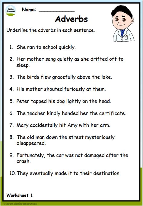 Adverb Exercises For Class 6 Cbse With Answers Adverbs Worksheet Grade 6 Grammar - Adverbs Worksheet Grade 6 Grammar