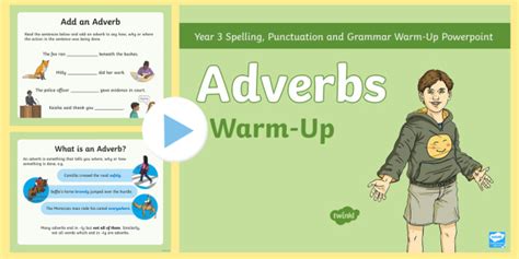 Adverbs Warm Up Powerpoint Teacher Made Twinkl Adverbs Powerpoint 3rd Grade - Adverbs Powerpoint 3rd Grade