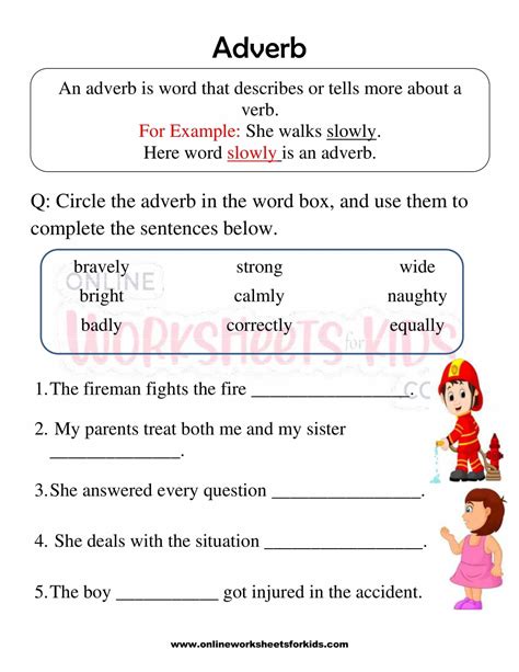 Adverbs Worksheet For First Grade Adverbworksheets Net Adverb Worksheet 1st Grade - Adverb Worksheet 1st Grade