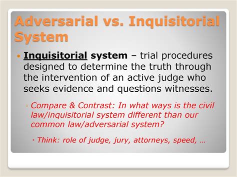 Adversarial System Vs Inquisitorial System